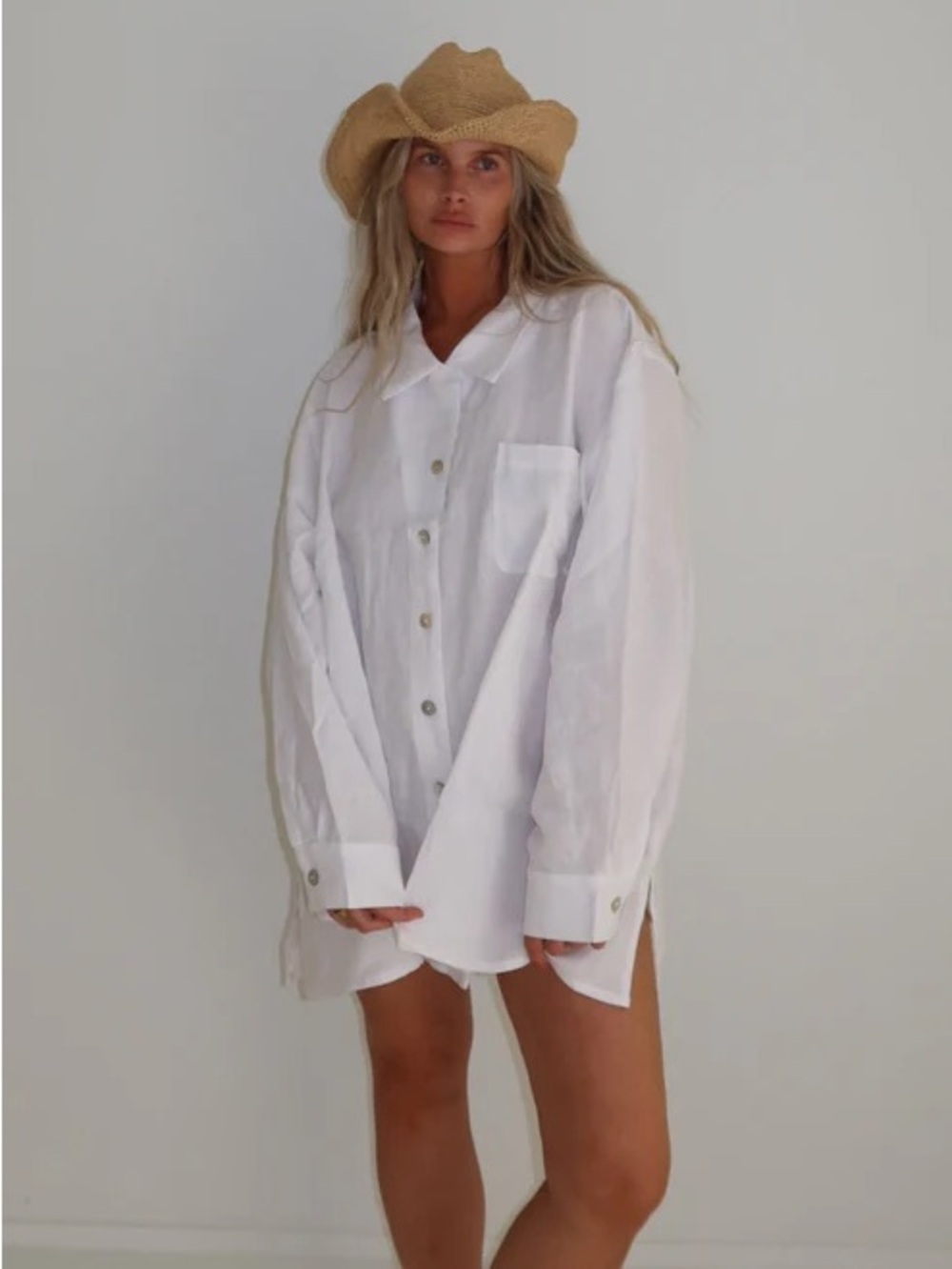 ISO | Boheme Goods Oxford Shirt white linen size XS / S